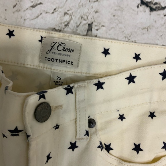 J. Crew Toothpick Star Print Jeans - Picture 5 of 5